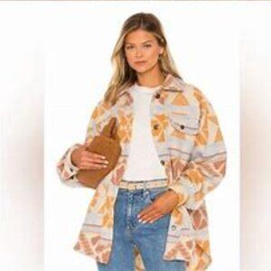 Free People Jacquard Sedona Combo Print Ruby Shacket in SZ L
